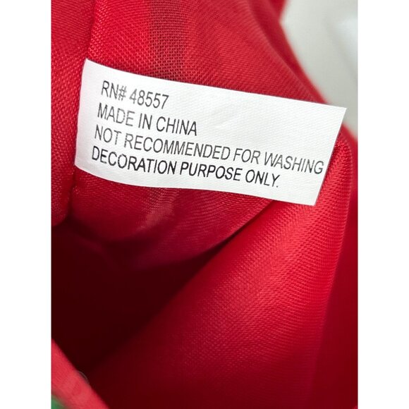 Christmas Holiday Train Embroidered Red & Green Felt Stocking 17" - Picture 6 of 6